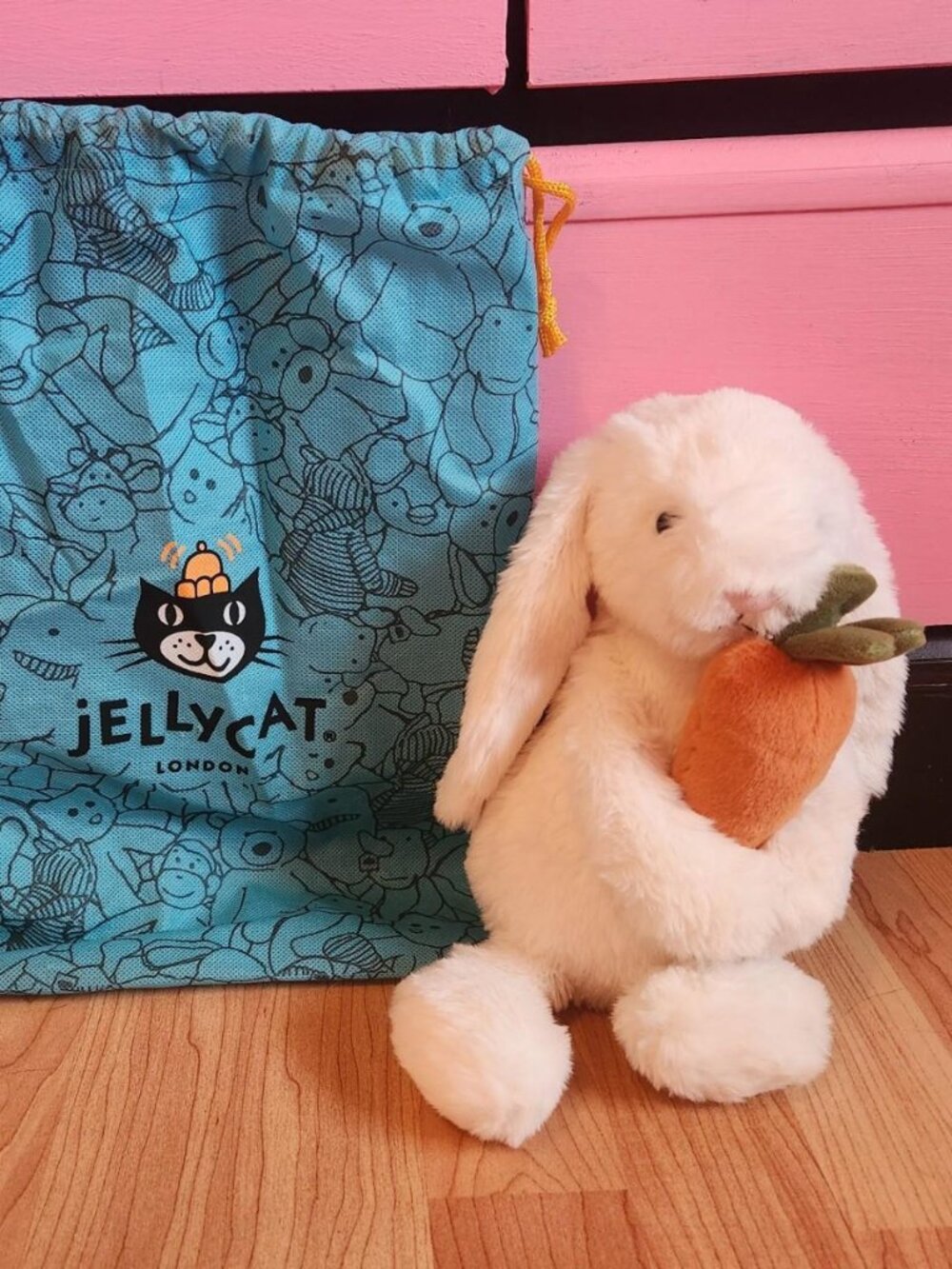 bashful bunny jellycat with carrot